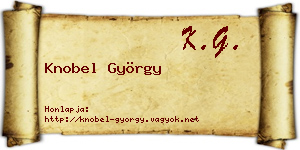 Knobel György névjegykártya